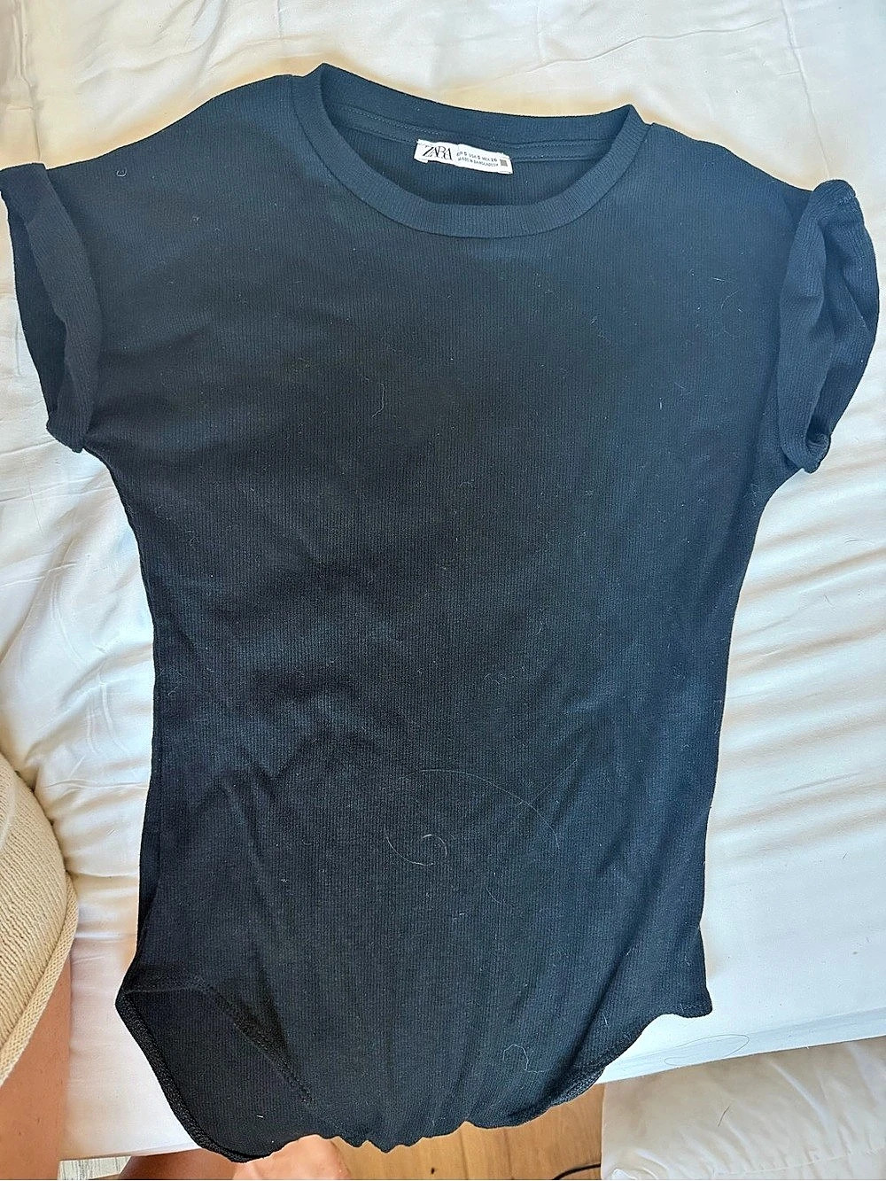 Zara Black Short Sleeve Bodysuit